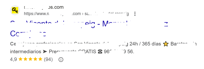snippets con emoticonos o datos estructurados